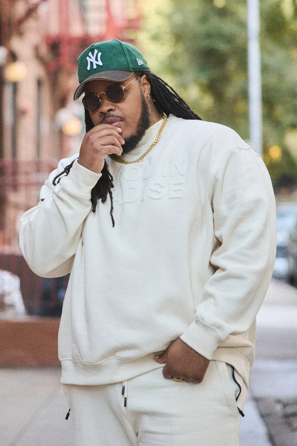Big Men's Paradise Tonal Crewneck Sweatshirt