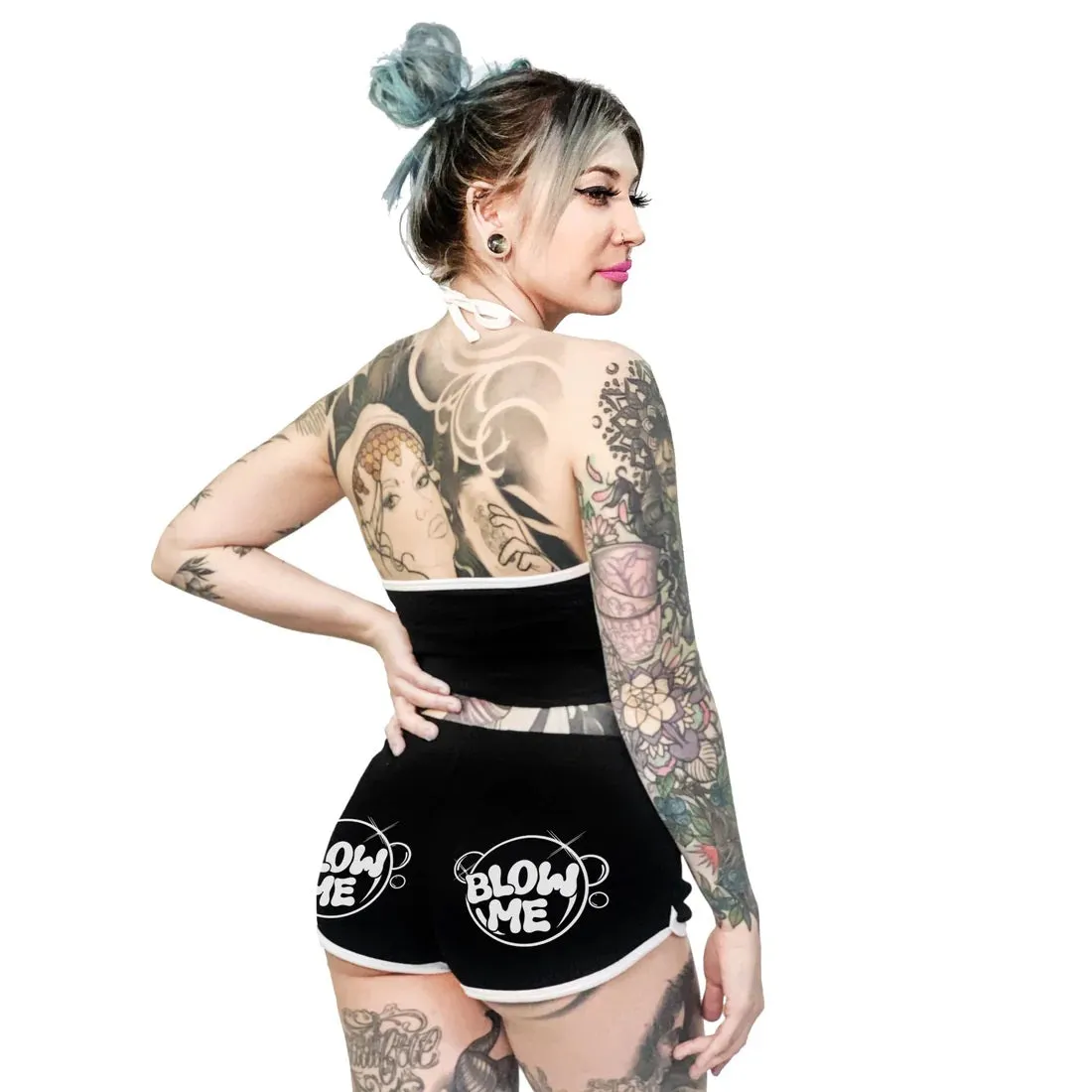 Blow Me Black Dolphin Hot Shorts