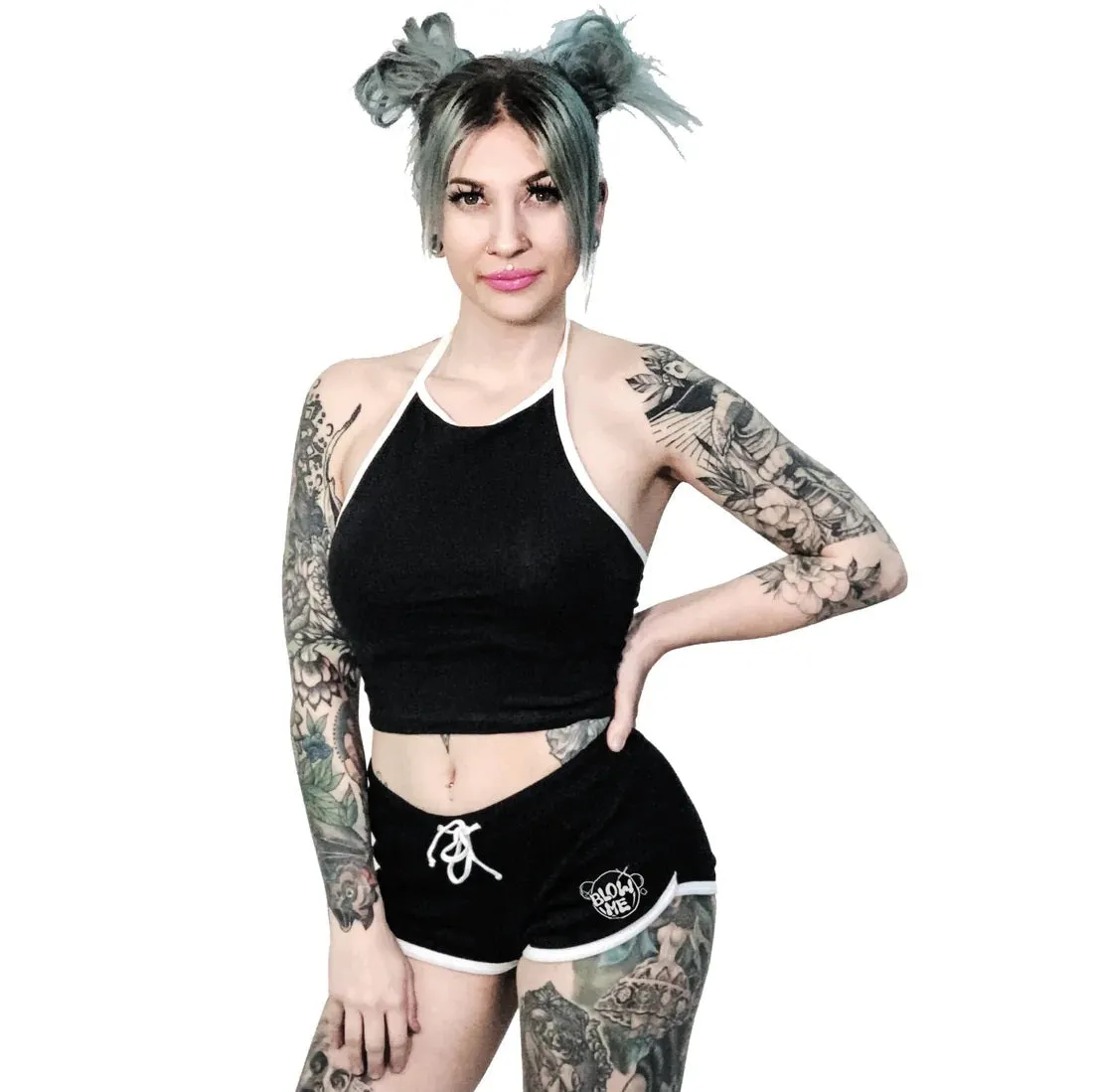 Blow Me Black Dolphin Hot Shorts