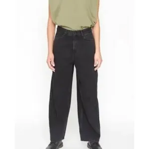Free People x Sandrine Rose Wide Leg Pants Buckle Size 26 Black New
