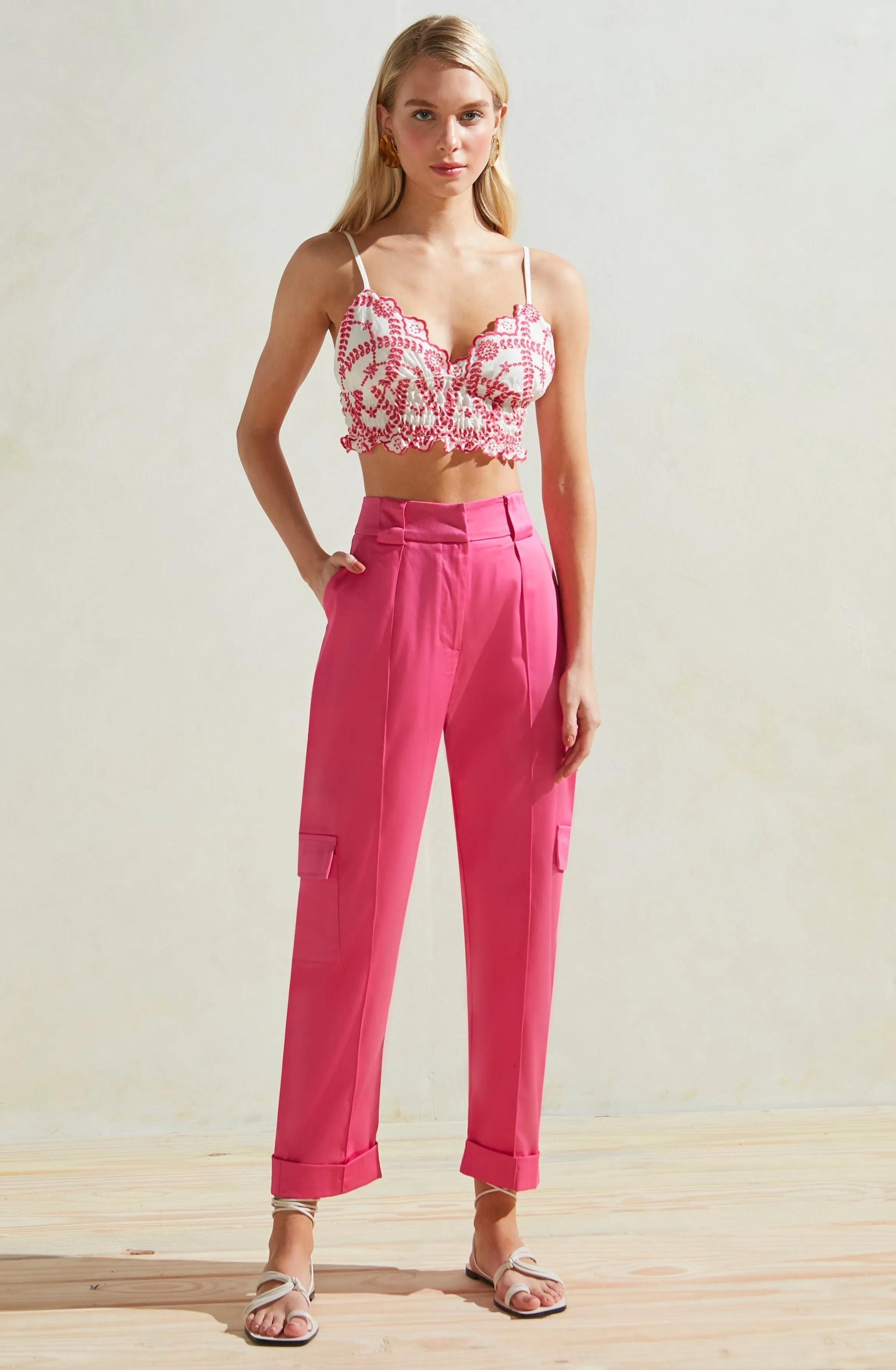 Isadora Cargo Pants in Pink