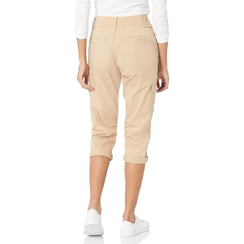 Women Relaxed Fit Knit Waist Capri Pants